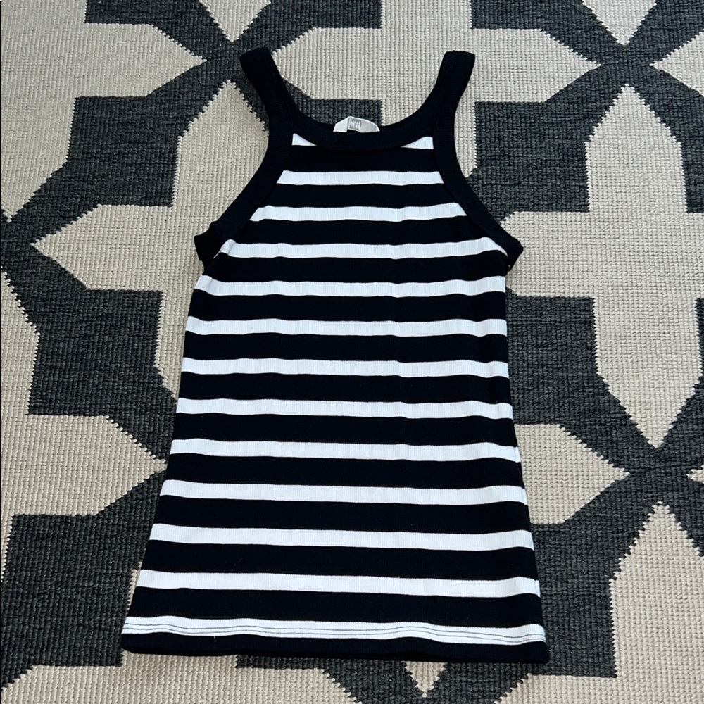 H&M Black and White Striped Tank